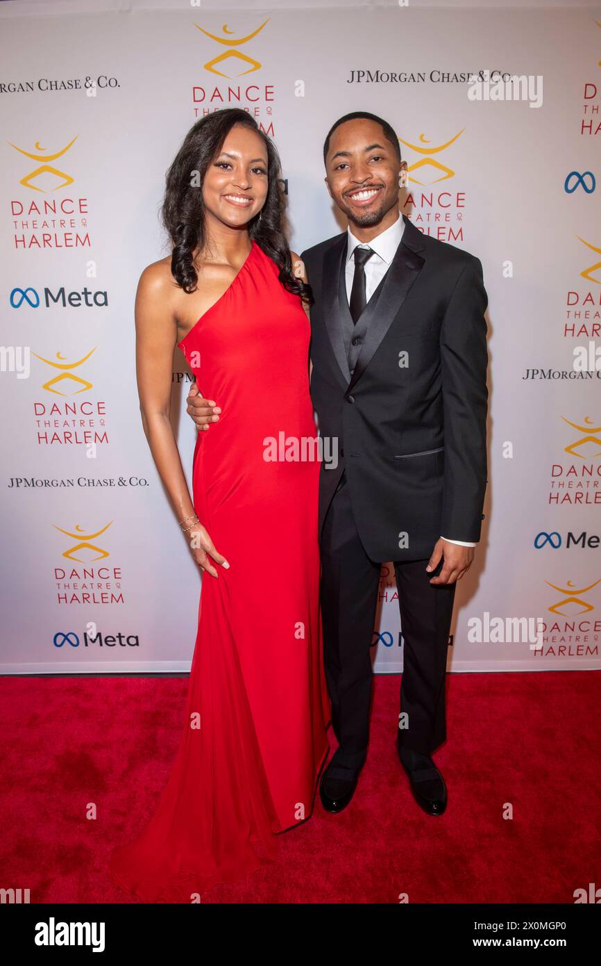 New York, United States. 12th Apr, 2024. (L-R) Gabrielle Coleman and Ian Penny attend the Dance Theater of Harlem's Annual Vision Gala honoring Misty Copeland at New York City Center. (Photo by Ron Adar/SOPA Images/Sipa USA) Credit: Sipa USA/Alamy Live News Stock Photo