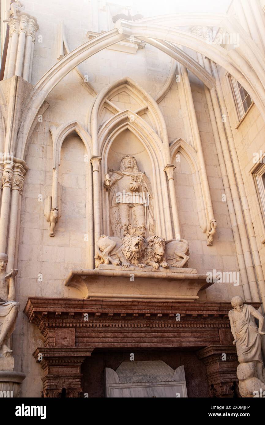 Matthias Corvinus memorial In Szekesfehervar,Hungary. High quality photo Stock Photo