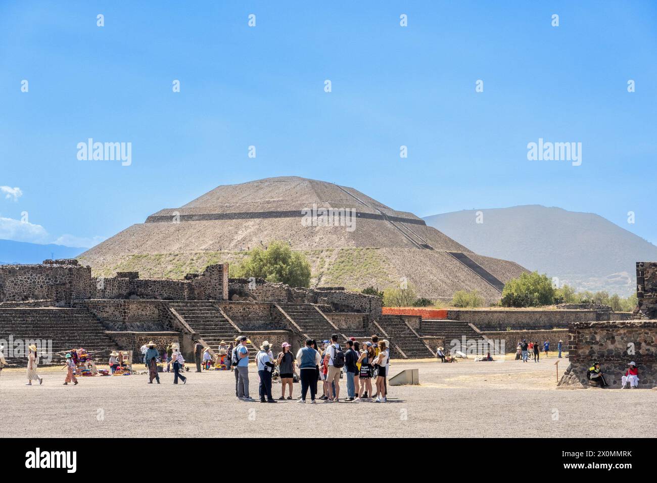 Mexico City, Mexico. 14th Mar, 2024. Tourists explore Teotihuacán, ancient Mesoamerican city famous for its impressive pyramids, including the Pyramid of the Sun and the Pyramid of the Moon. (Photo by Shawn Goldberg/SOPA Images/Sipa USA) Credit: Sipa USA/Alamy Live News Stock Photo