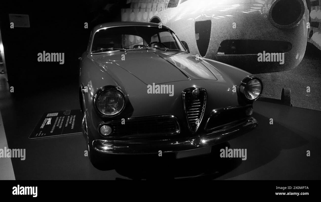 Turin, Italy June 20, 2021 a glimpse of an antique automobile at the