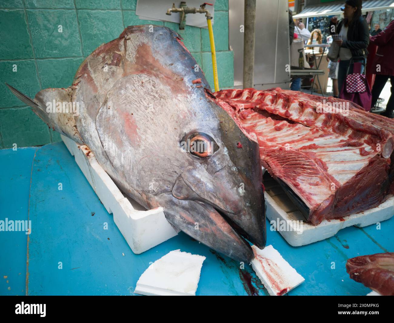 Mediterranean Fish in open seamarket, Napoli Stock Photo