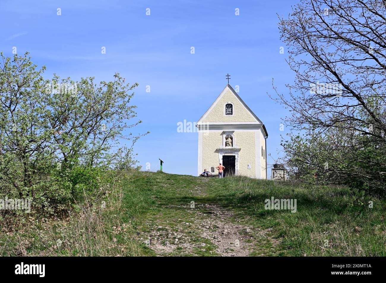 St. Margarethen, Burgenland, Austria. Kogl Chapel built on the Kogl in the plague year of 1713 Stock Photo