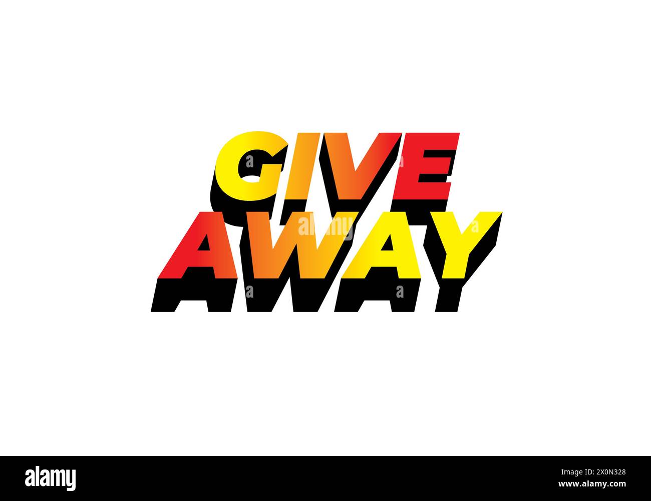 Give away text effect Stock Vector Images Alamy