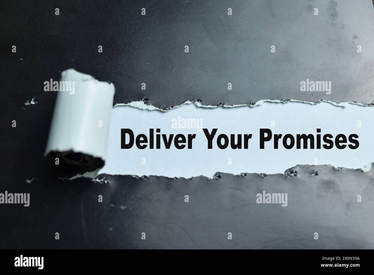 Deliver on your promise hi-res stock photography and images - Alamy