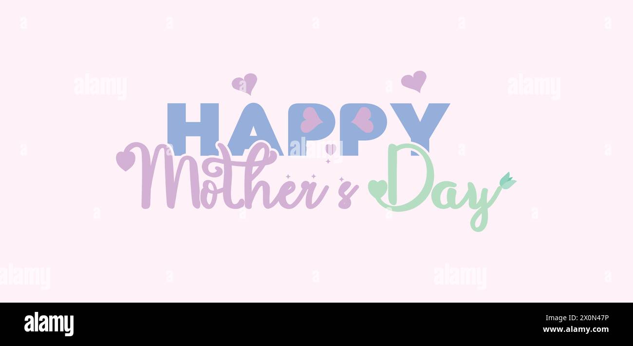 Express Your Love with Elegant Mother's Day Illustration Stock Vector