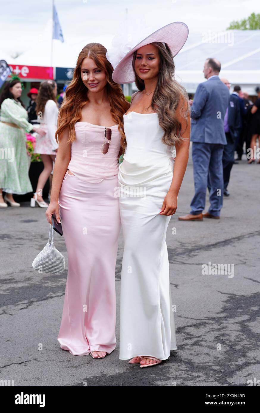 Racegoers on day three of the 2024 Randox Grand National Festival at Aintree Racecourse, Liverpool. Picture date: Saturday April 13, 2024. Stock Photo