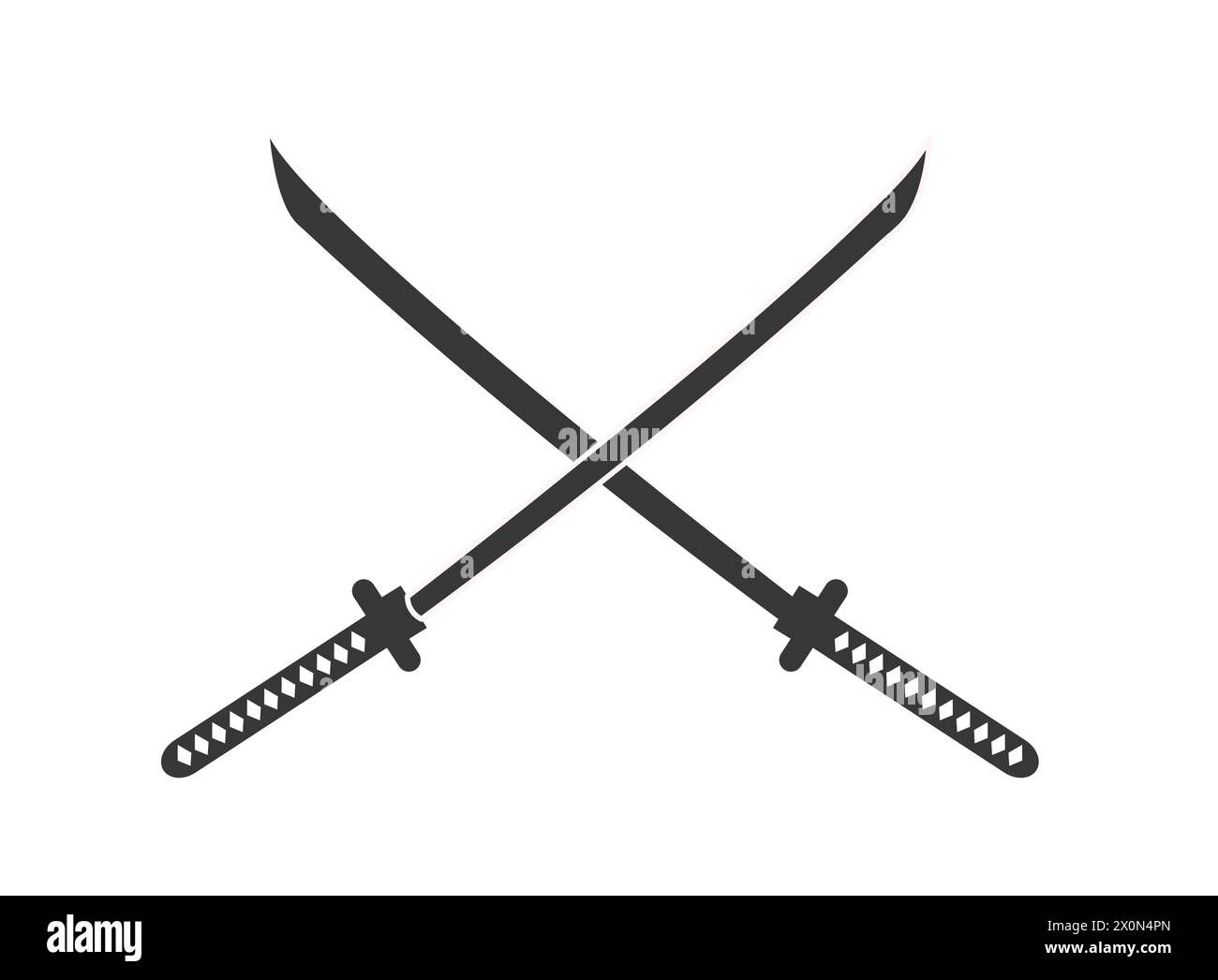 Katana.  japanese sword illustration Stock Vector