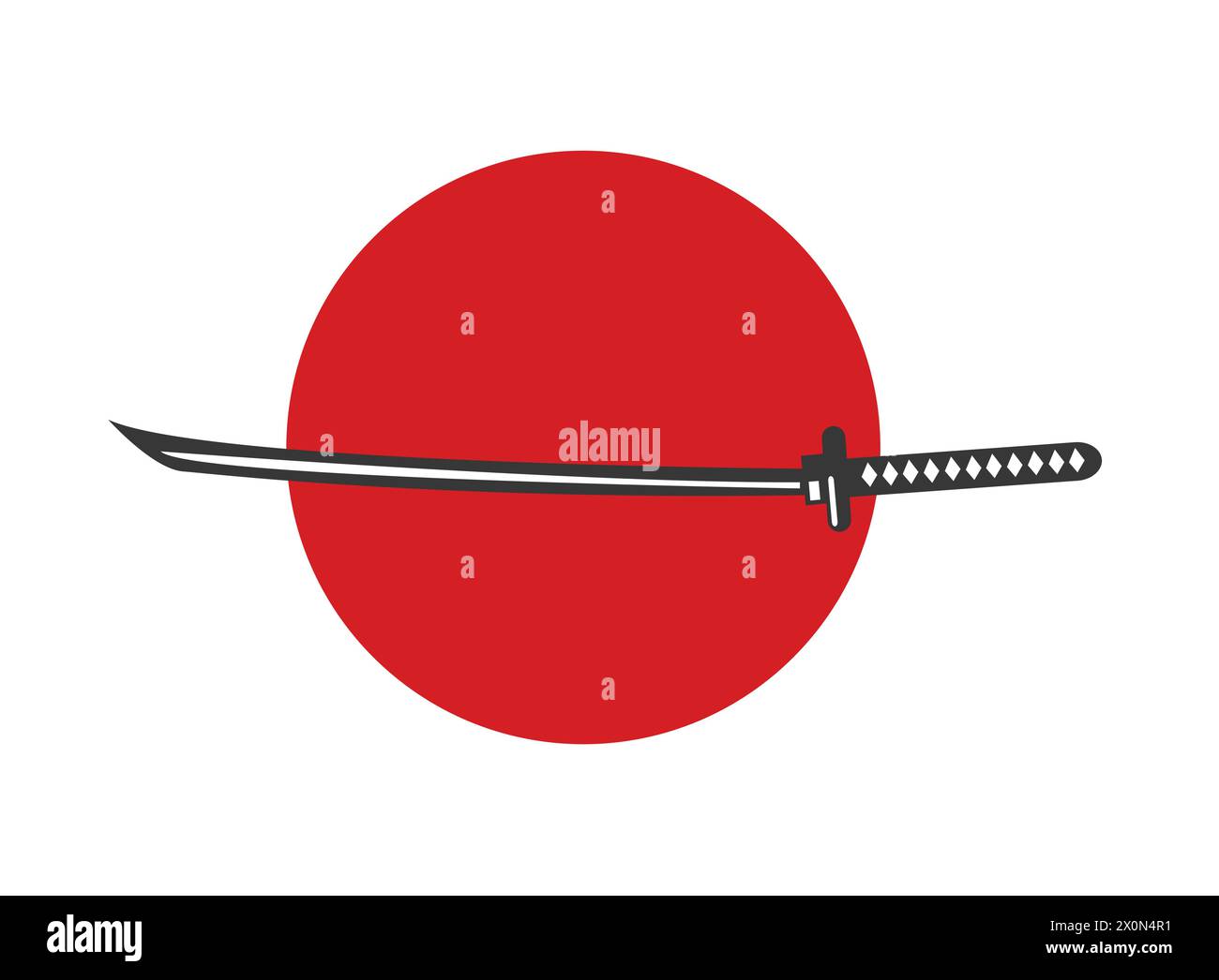 Katana.  japanese sword illustration Stock Vector