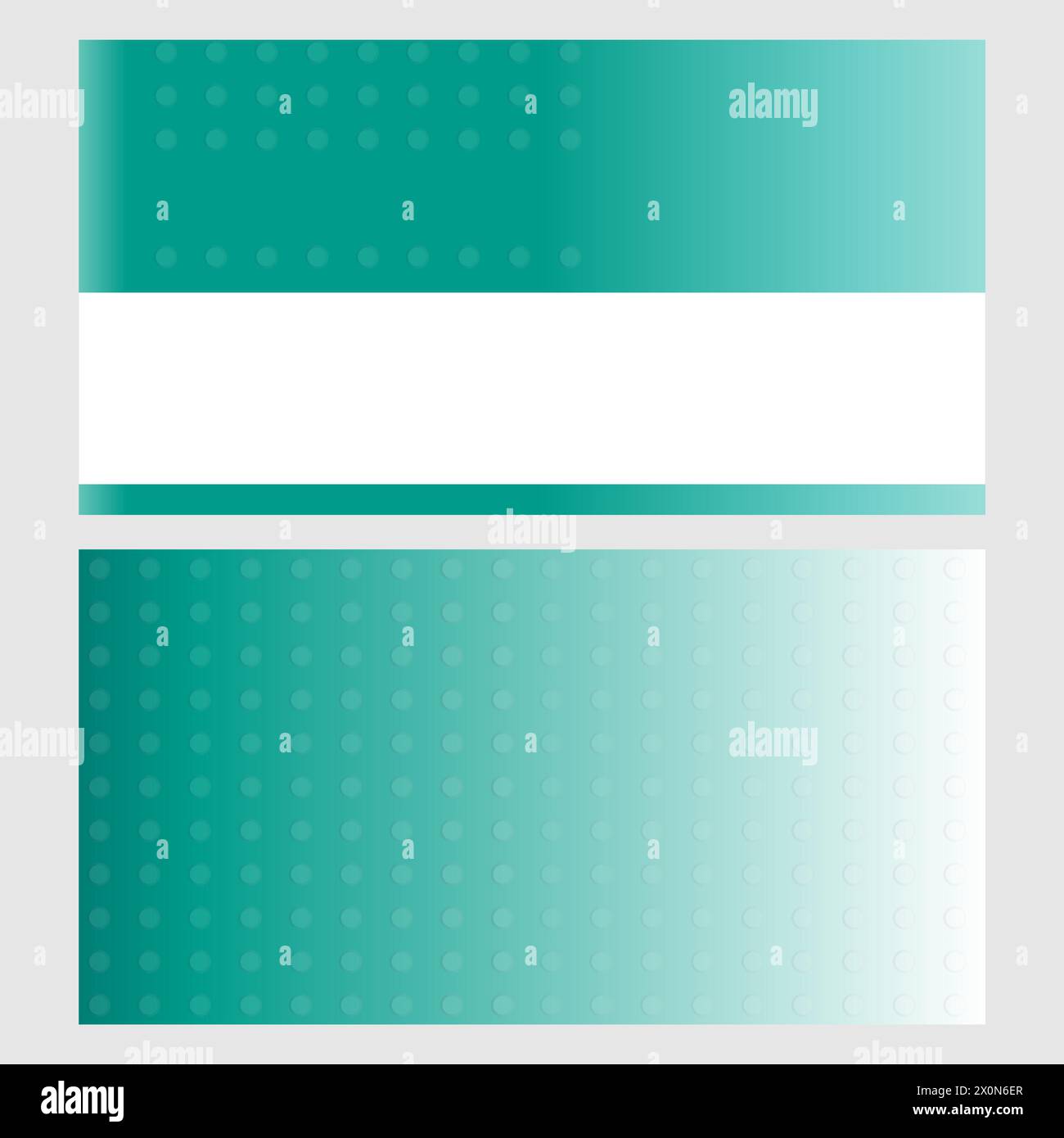 Visiting business card design template green turquoise abstract background banner. Stock Vector