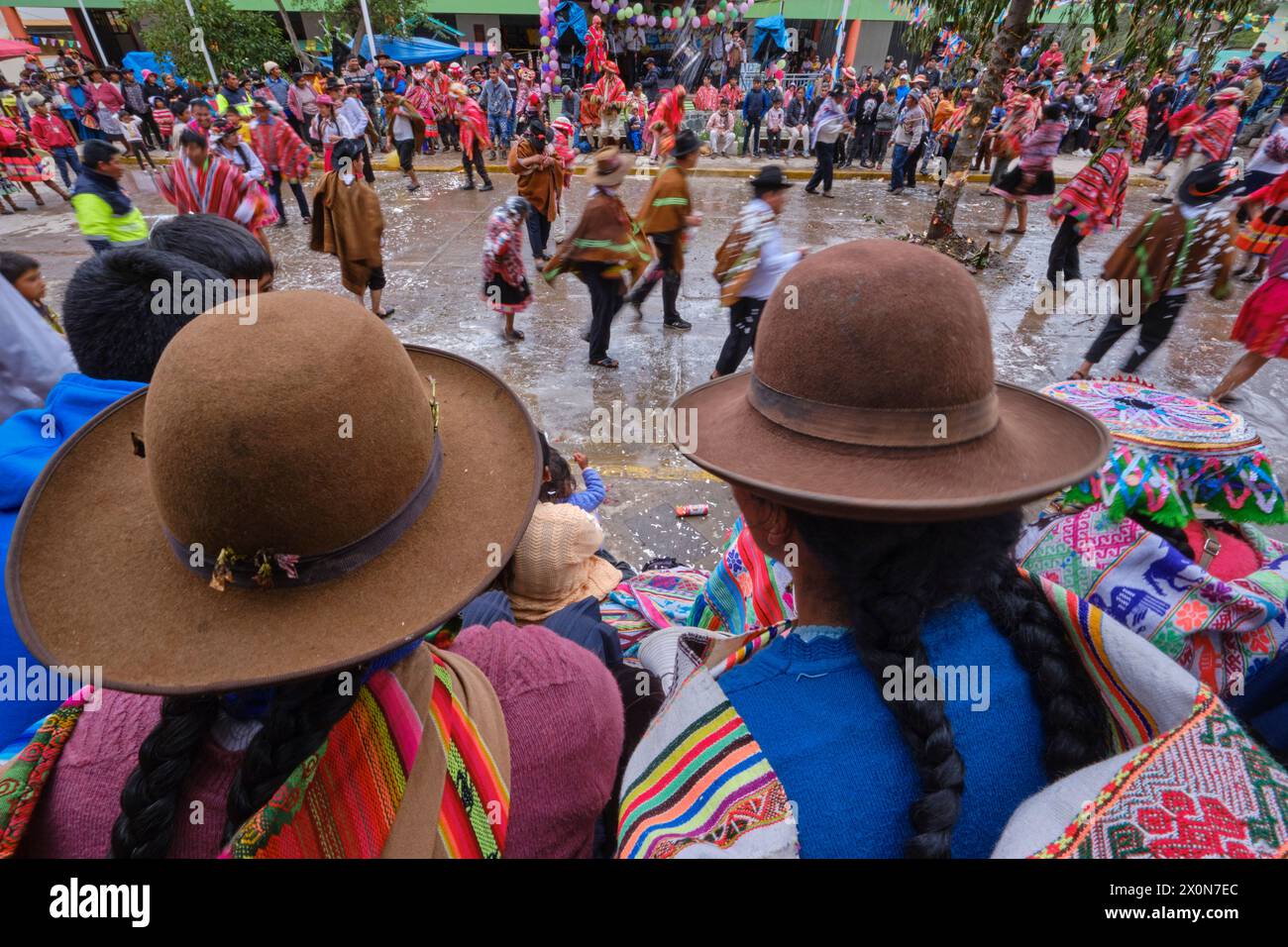 Peru, province of Cuzco, Lares city, carnival Stock Photo