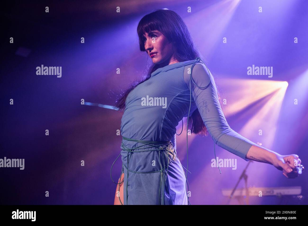 Barcelona, Spain. 2024.04.11. Ouineta perform on stage at Razzmatazz 2 on April 11, 2024 in Barcelona, Spain. Stock Photo