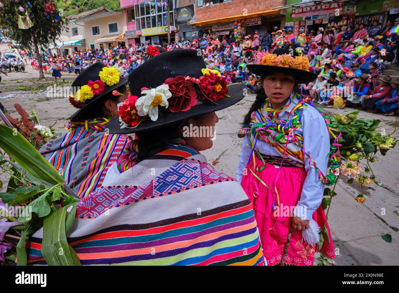 Peru, province of Cuzco, Lares city, carnival Stock Photo