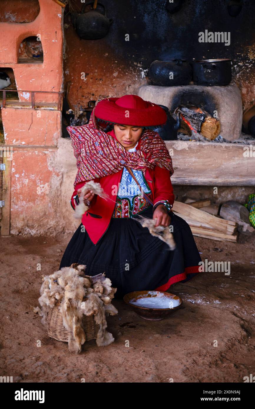 Peru, province of Cuzco, the sacred valley of the Incas, Chinchero ...