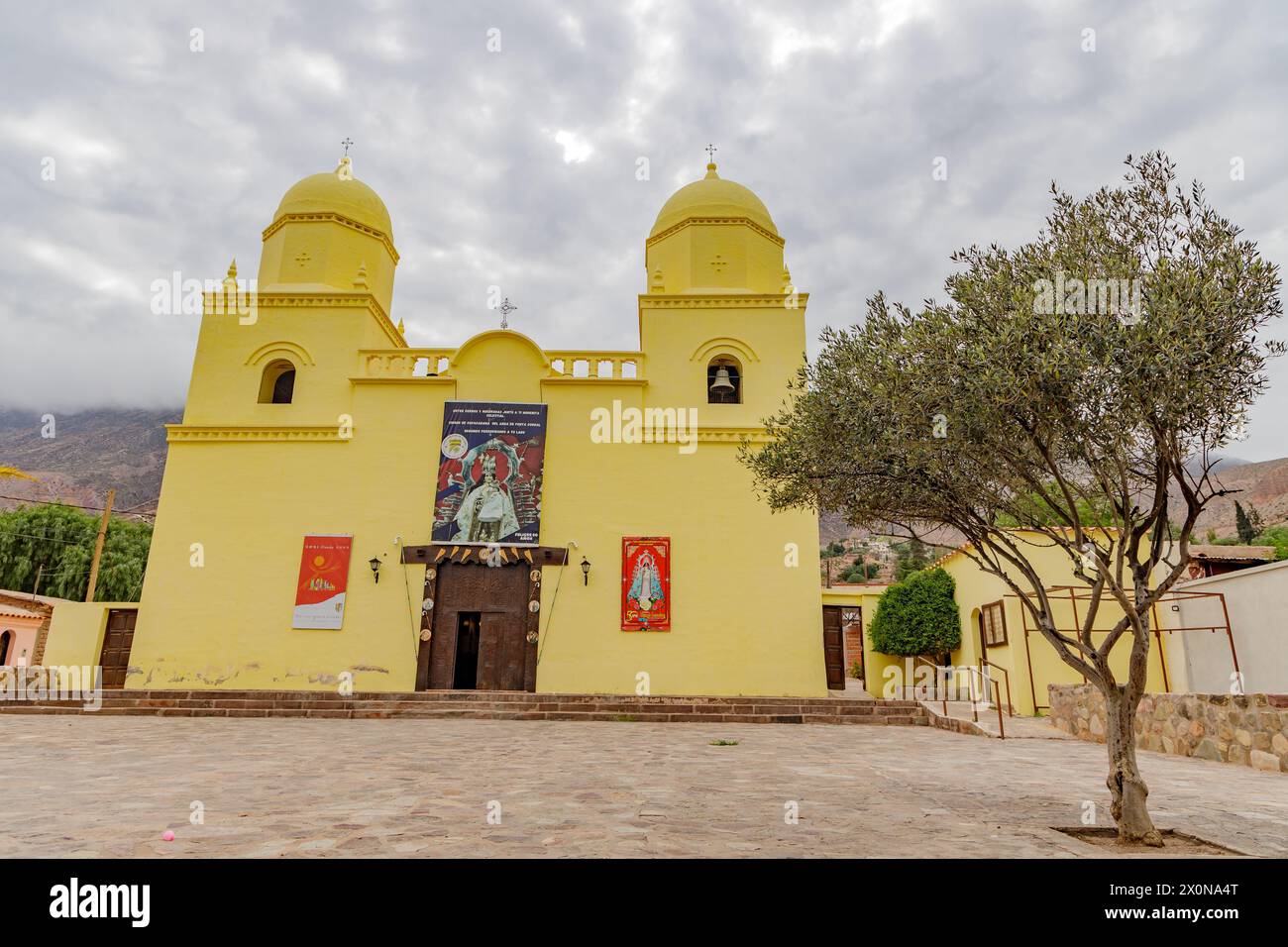 Jujuy, Argentina - January 25th 2024: Our Lady of the Rosary Church in Tilcara, province of Jujuy, Argentina. Stock Photo