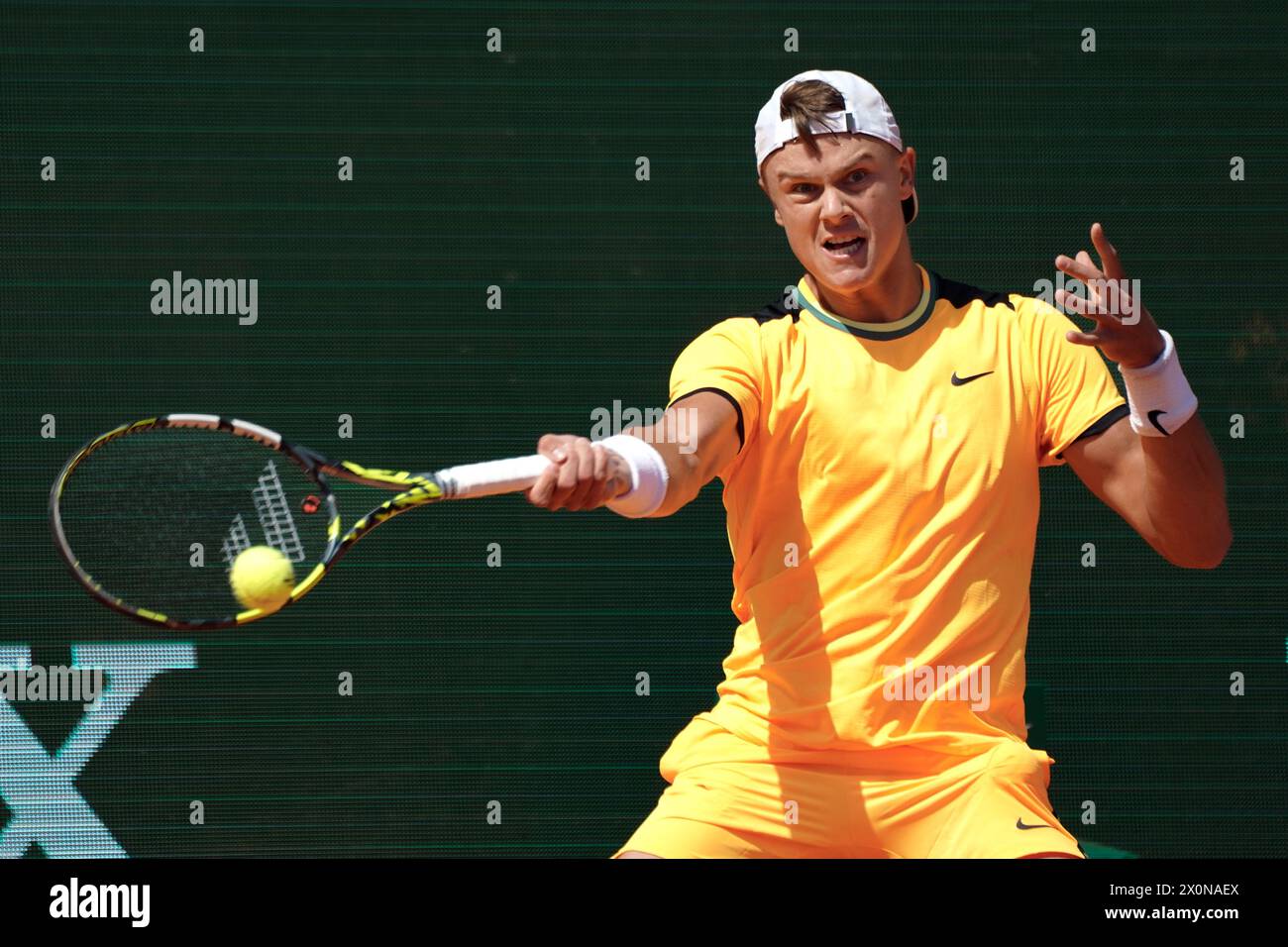 MONTE-CARLO, MONACO - APRIL 12: Holger Rune of Danemark against Jannik ...