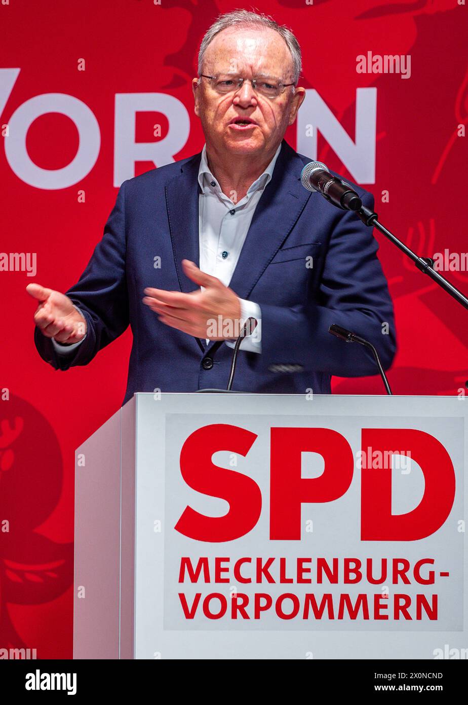 13 April 2024, MecklenburgWestern Pomerania, GöhrenLebbin Stephan Weil (SPD), Minister