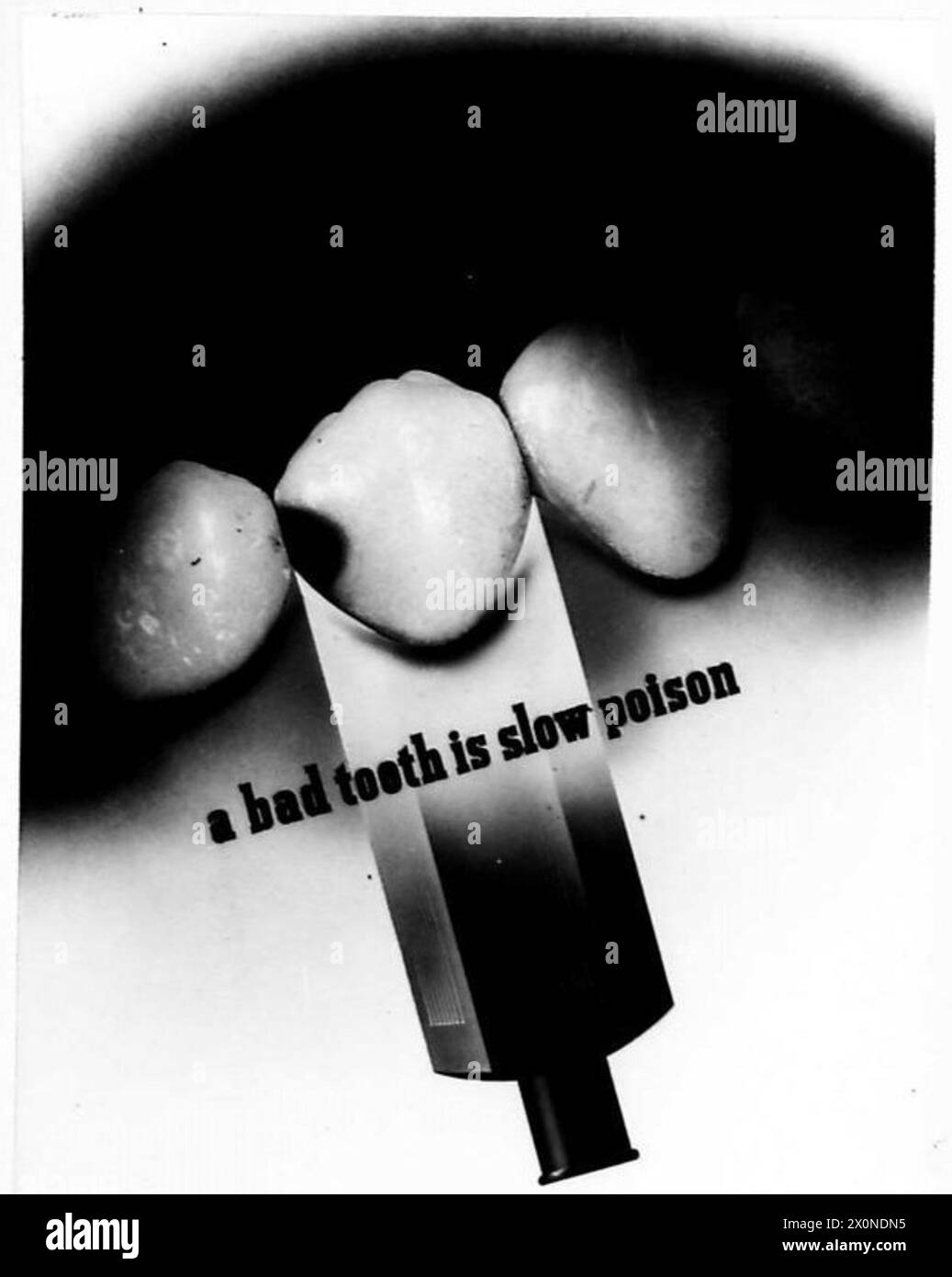 A British Army public health poster titled 'A Bad Tooth is Slow Poison ...