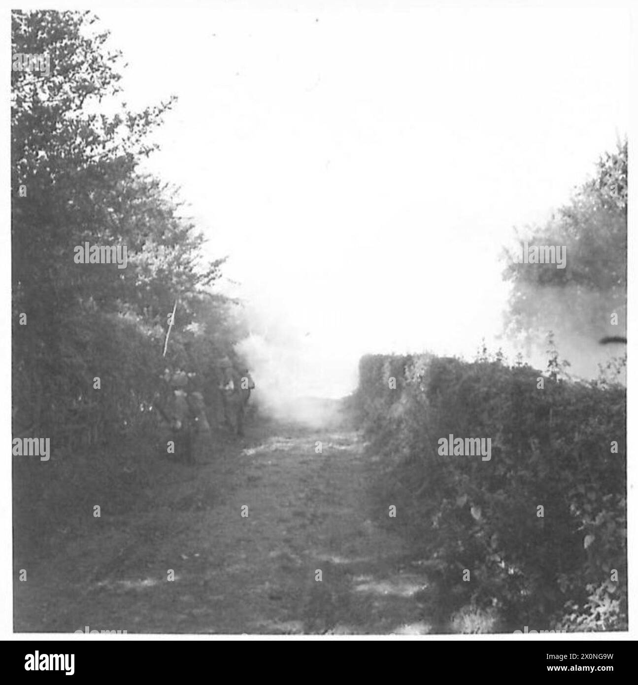 MOPPINGUP OPERATIONS To cover their movements, a smoke screen is