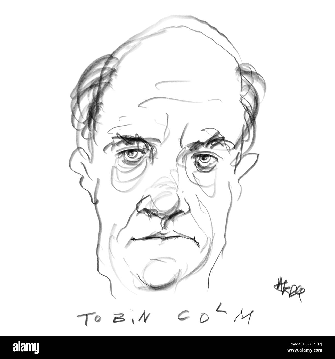 Portrait of the Author Colm Tóibín Stock Photo
