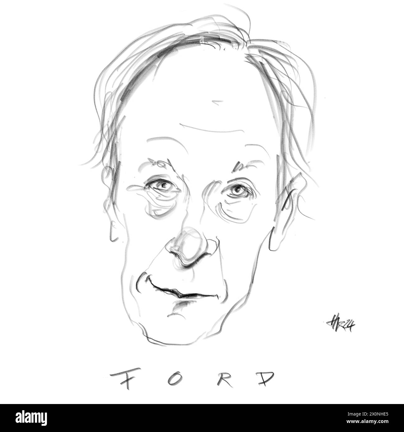 Portrait of the Author Richard Ford Stock Photo