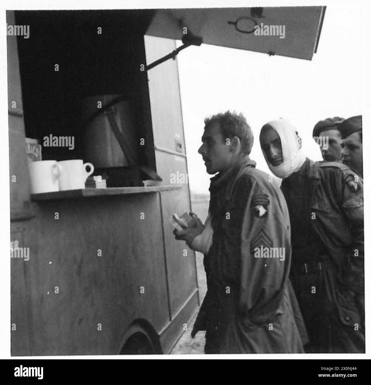 ACTIVITIES OF THE Y.M.C.A. B.L.A. - Two wounded American Airborne ...