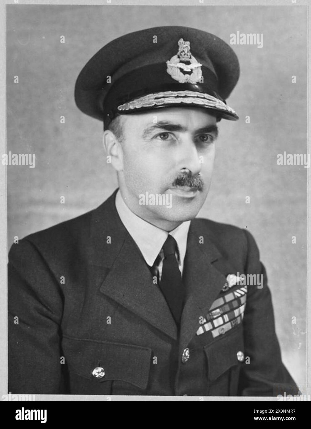 AIR MARSHAL SIR JAMES ROBB, KBE.,CB.,DSO.,DFC.,AFC., - Air Officer Commanding-in-Chief, R.A.F. Fighter Command. Picture issued October 1945. Photographic negative , Royal Air Force Stock Photo