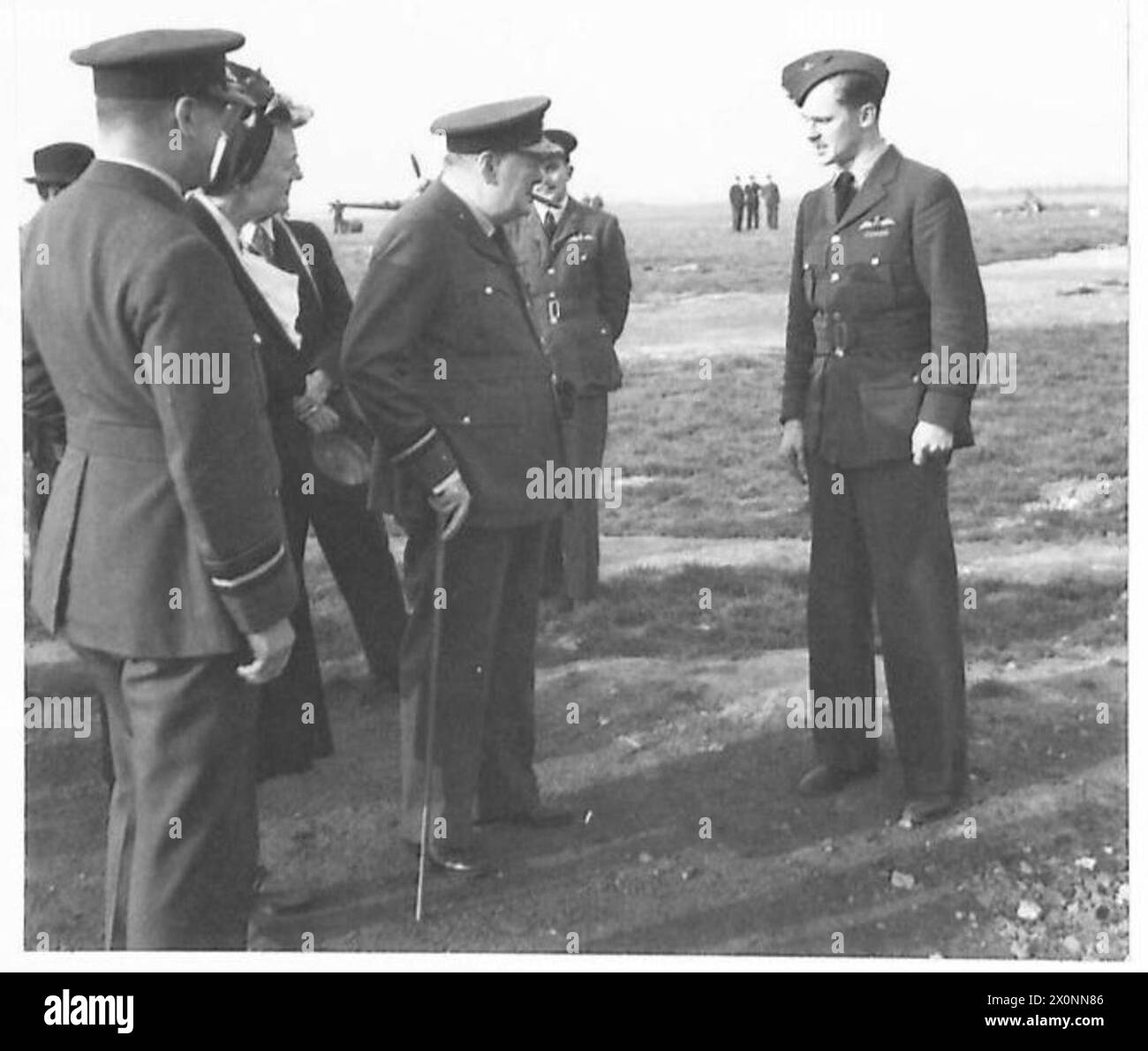 AIR COMMODORE CHURCHILL - Taking to Squadron Leader Gillam A.F/O., DFC ...