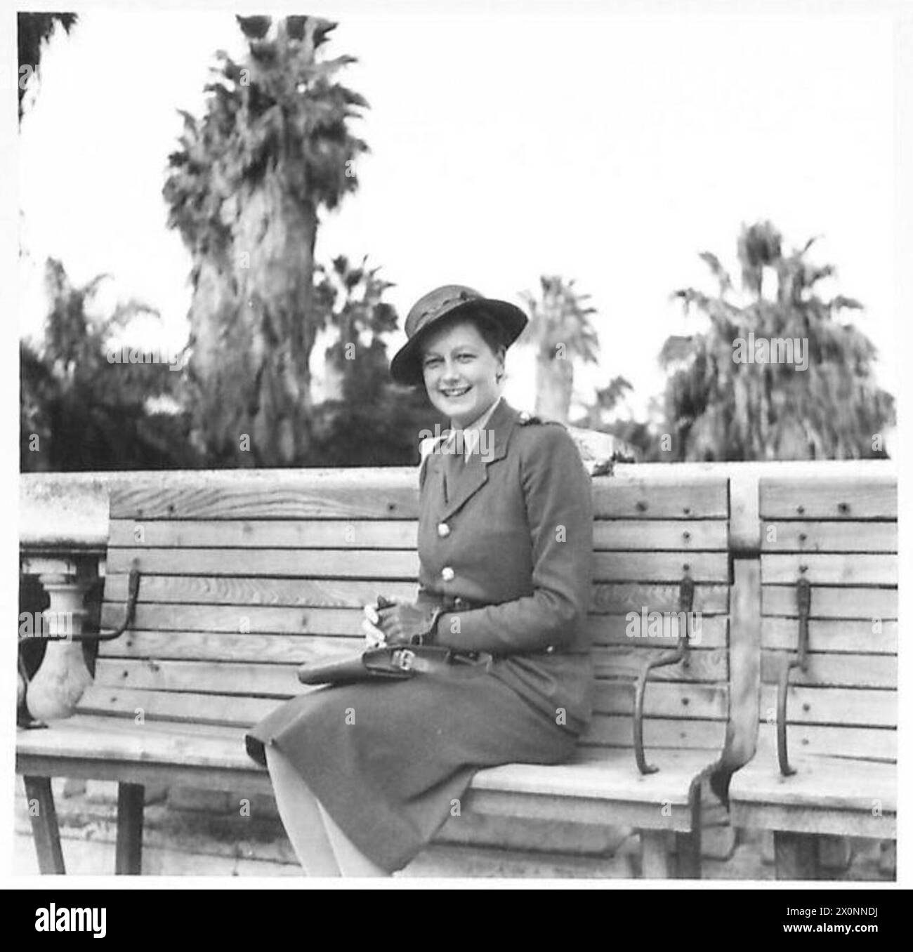 NORTH AFRICA : E.F.I. (NAAFI) SERVICES IN ALGIERS - The District Manageress, Miss Mary Joy of 7 Hartley Road, Exmouth, Devon. Photographic negative , British Army Stock Photo