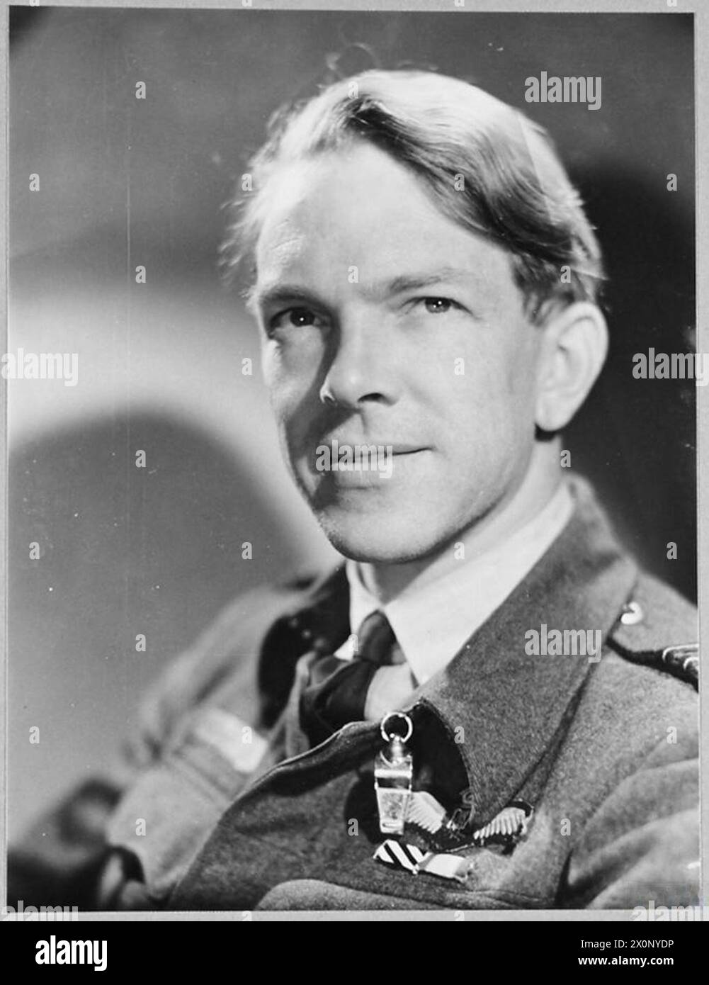 Photograph of Wing Commander R.J. Burrough, DFC, of No. 8 Pathfinder ...