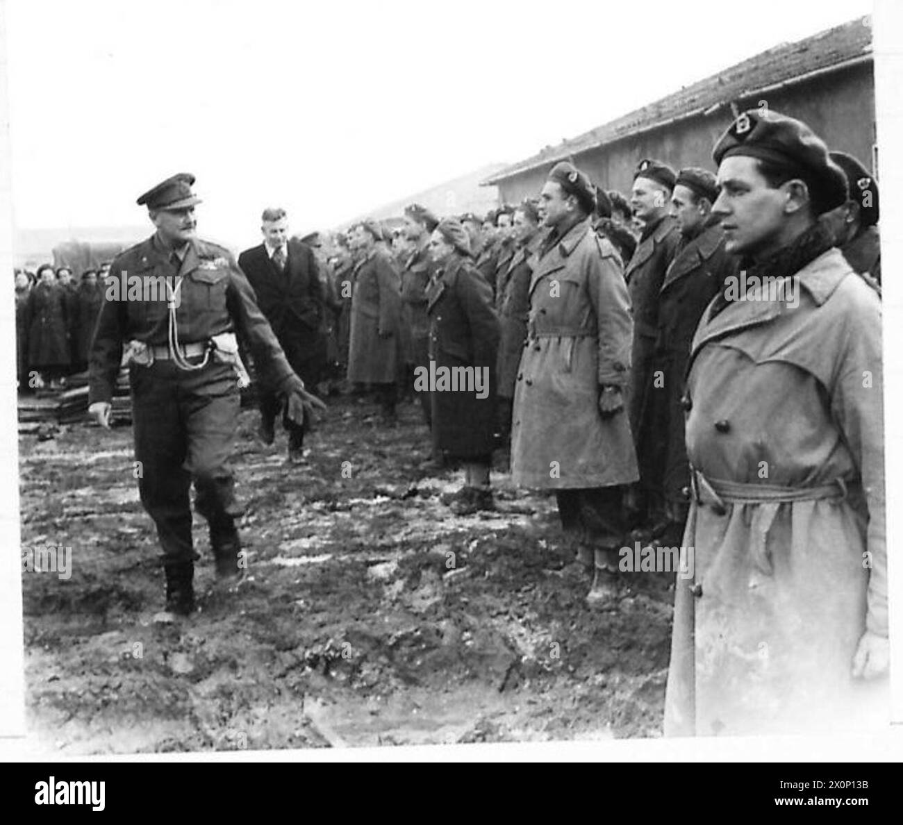 Photographic negative showing General Freyburg and Hon. D. Sullivan ...