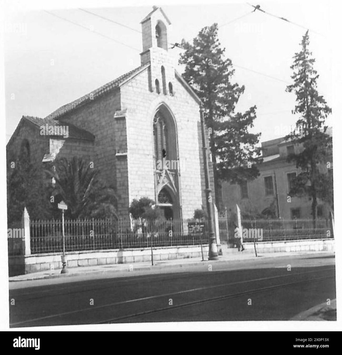 GREECE : VARIOUS - Interior and exterior shots of St. Paul's (British) Church in Athens. Photographic negative , British Army Stock Photo