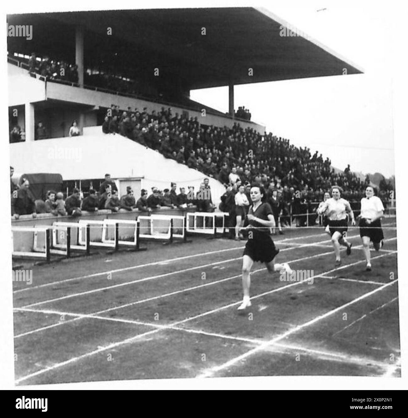 Pte. Hardingham wins the 80-yard ATS race during the AA Regimental ...