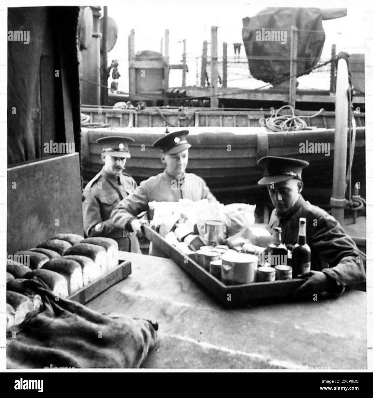 WATERBORNE TRAINING CENTRE [R.A.S.C.] - Rations are taken aboard by R.A ...