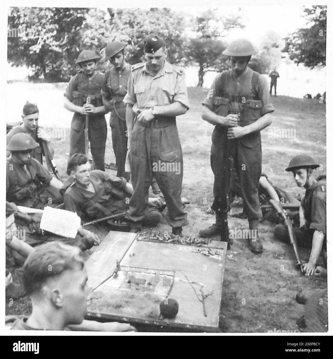 MOPPINGUP OPERATIONS Before the exercise an officer outlines the