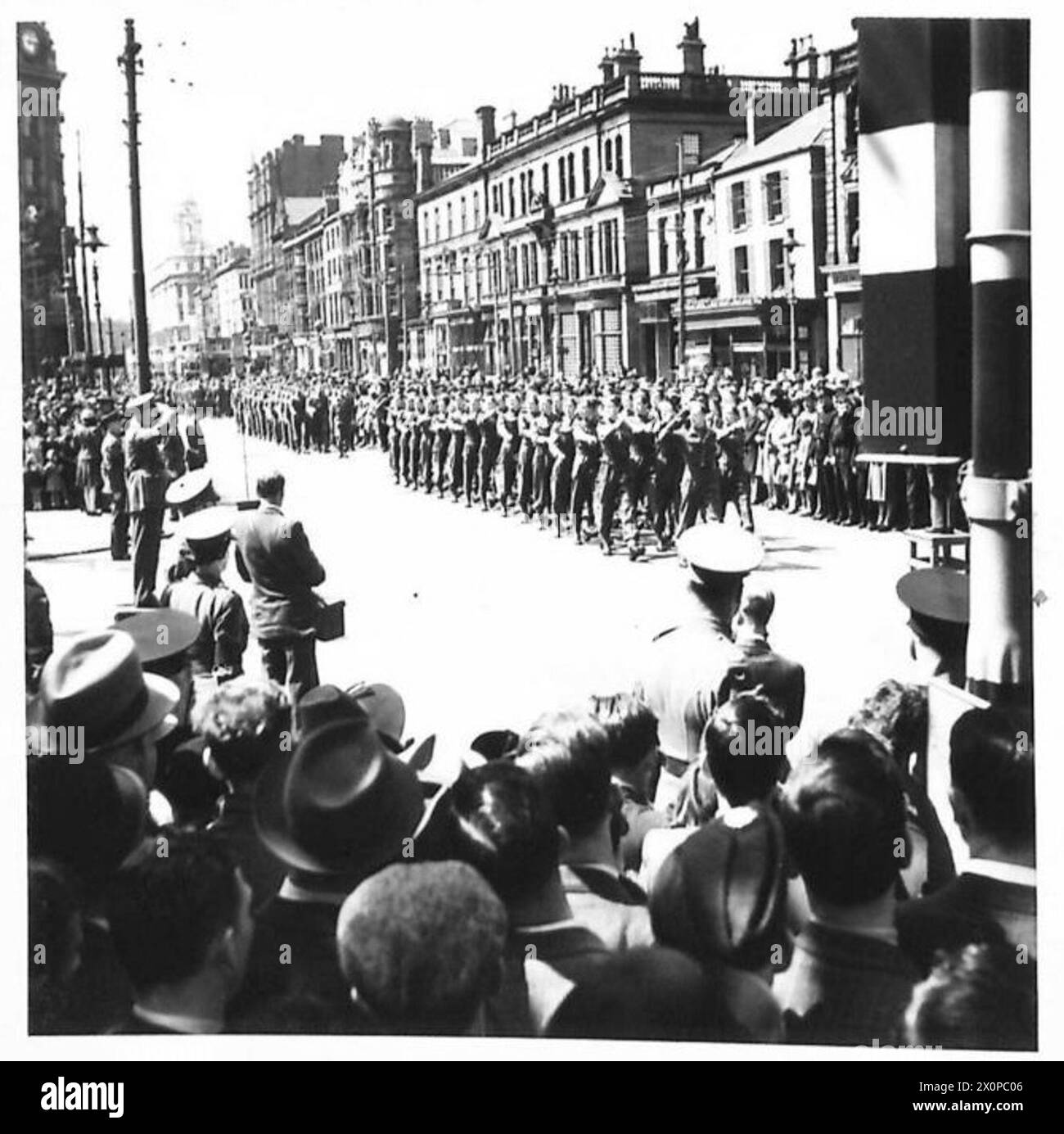 negative - The 1st Cadet Battalion, Royal Ulster Rifles marching past ...