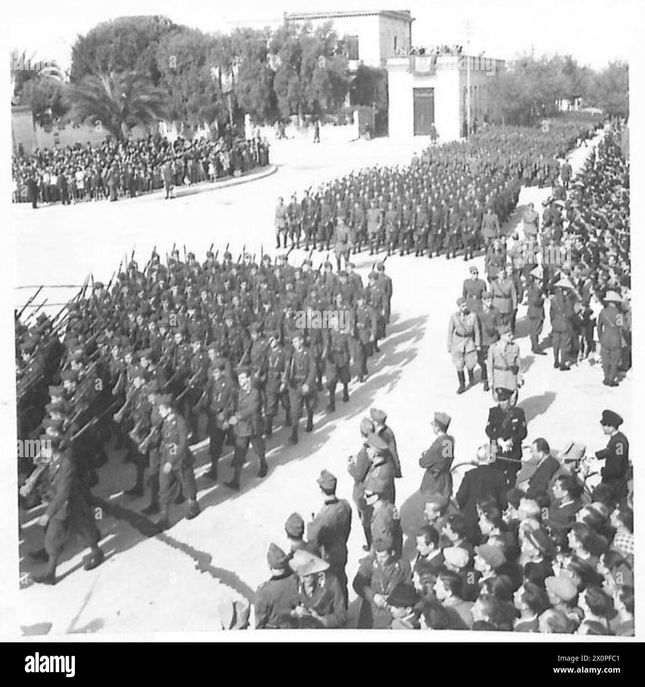 Italian Troops Italian troops are shown in a march past during the first photographs ...