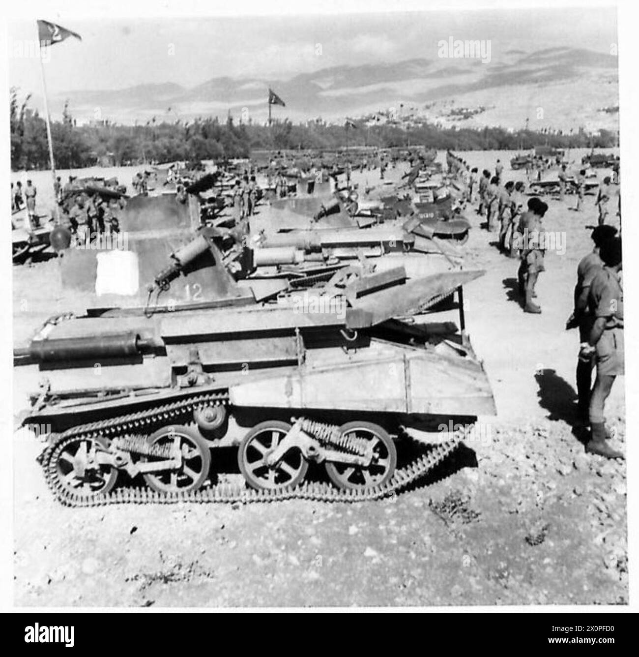 INSPECTION OF ARMOURED VEHICLES Crews of Bren carriers and light tanks with thei vehicles