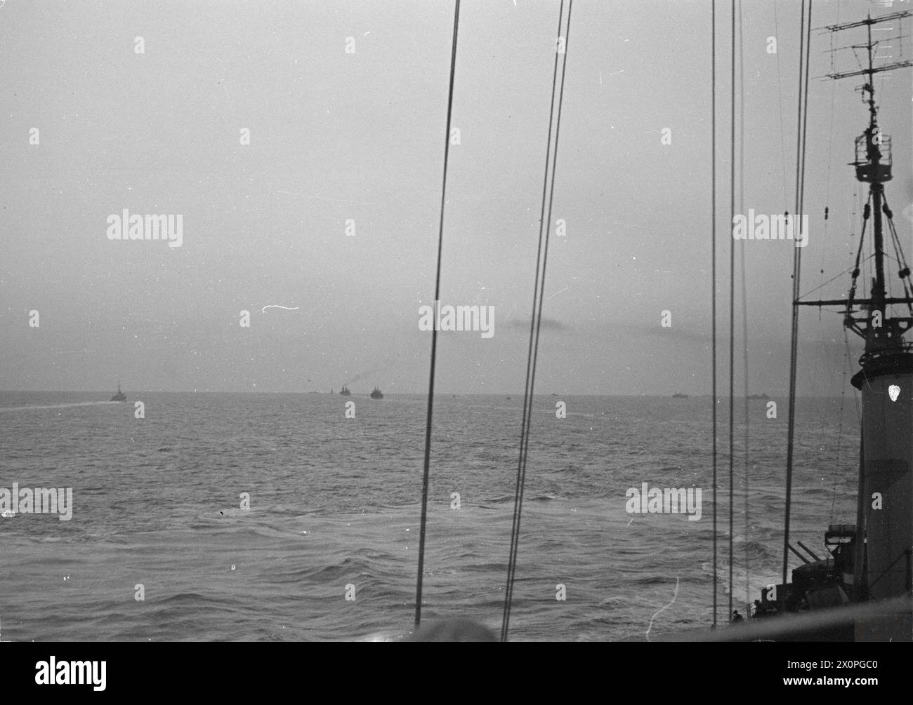A British convoy navigates through contested waters near Malta from 14 ...