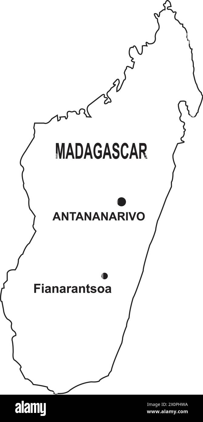 Madagascar map icon vector illustration simple design Stock Vector
