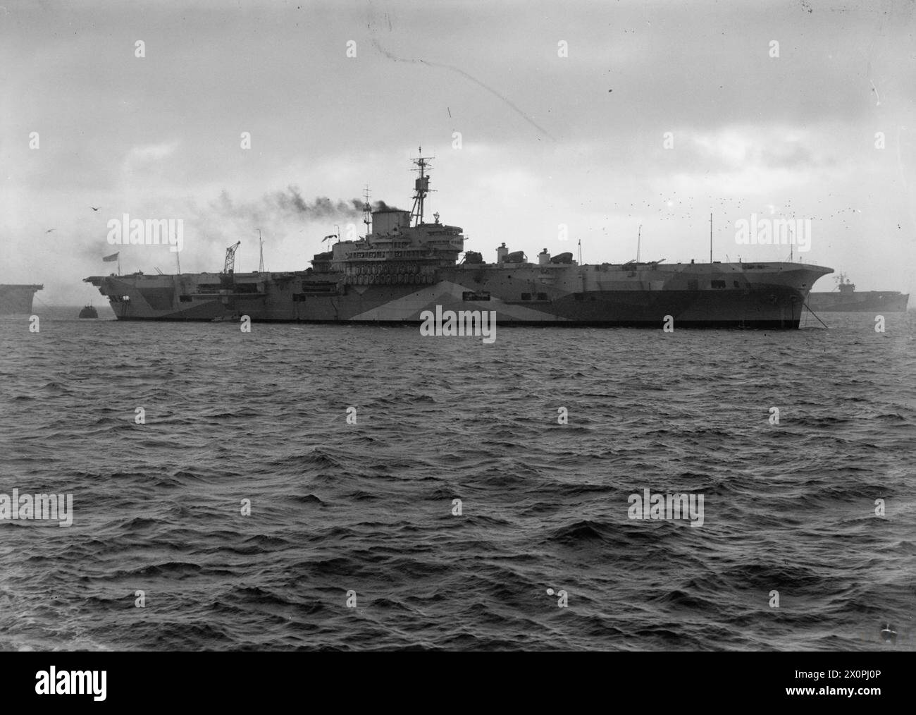 HMS INDEFATIGABLE - At anchor Indefatigable Stock Photo - Alamy