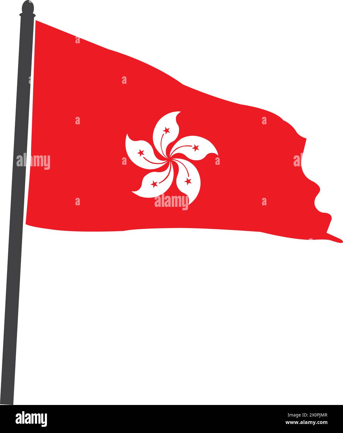Hong Kong flag vector illustraion symbol design Stock Vector Image ...