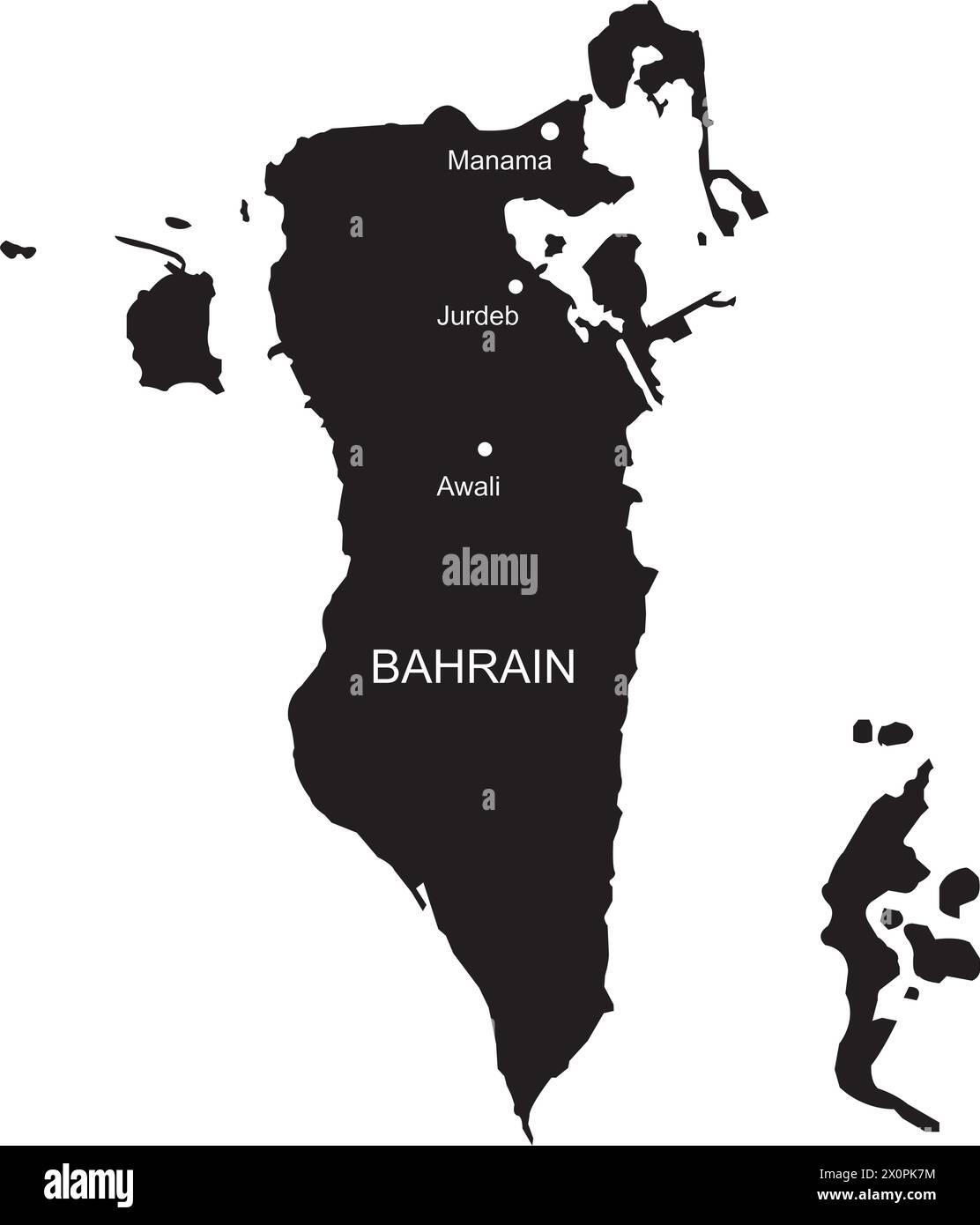Bahrain country map vector illustration symbol design Stock Vector ...