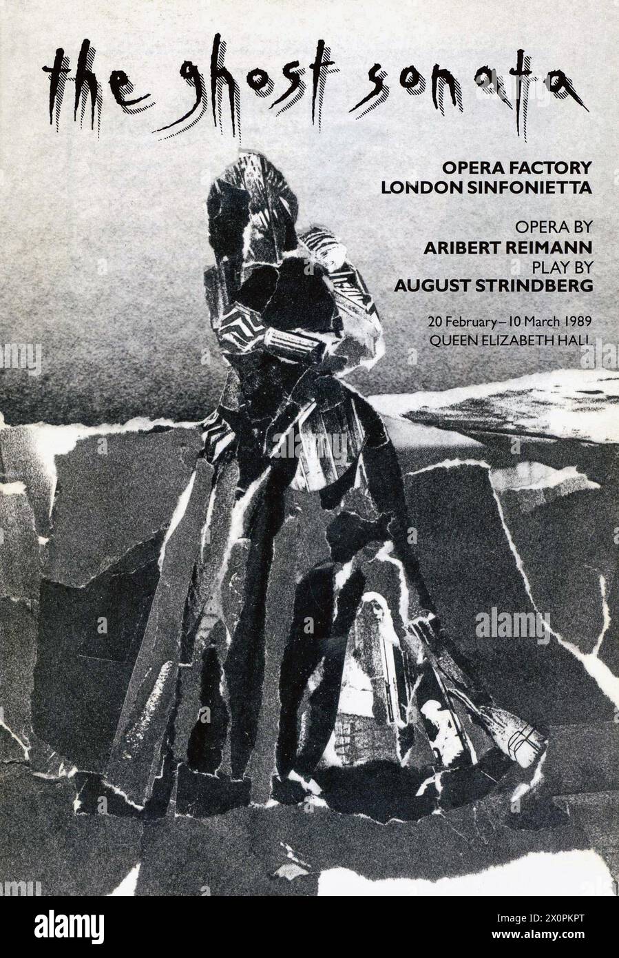 Opera Programme Cover. 'The Ghost Sonata' by Aribert Reimann. Opera Factory London Sinfonietta. Stock Photo