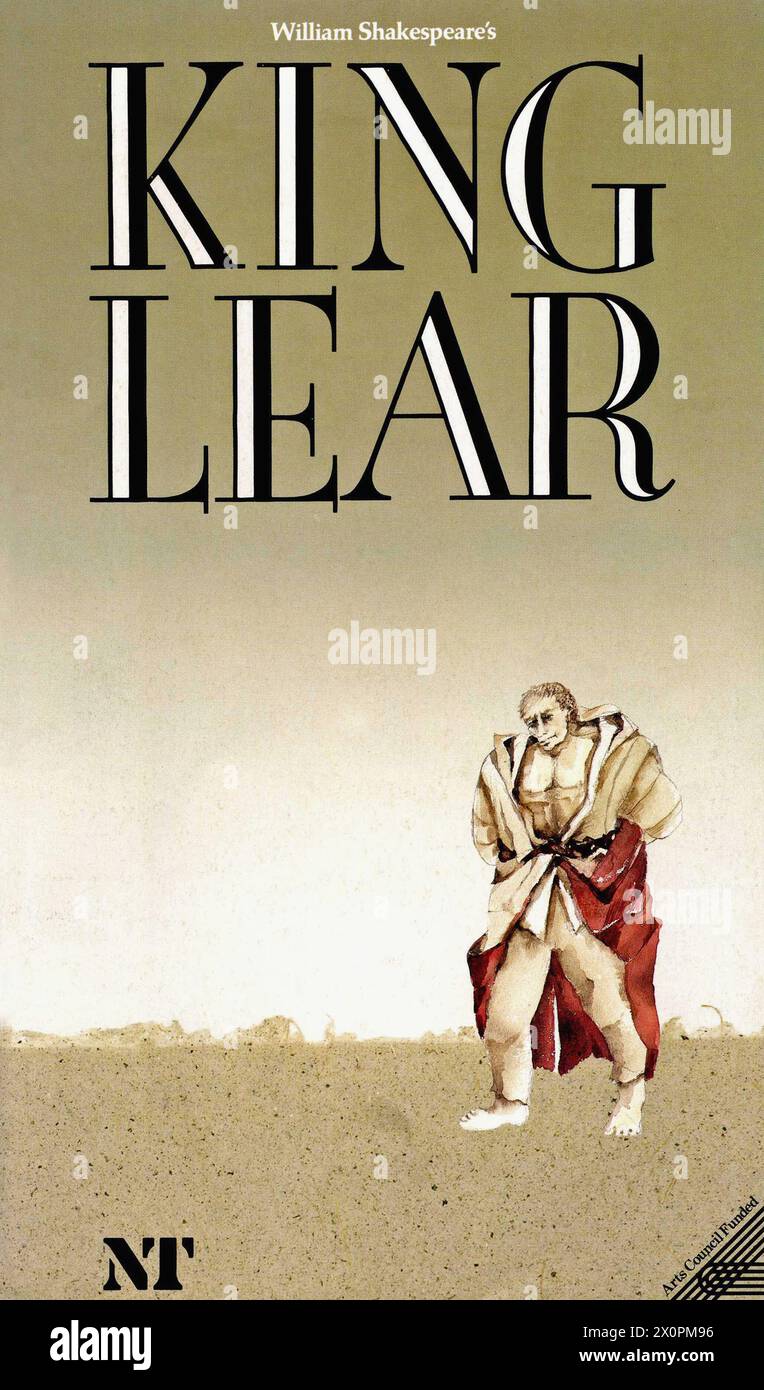 Theatre programme cover. "King Lear" by William Shakespeare. National Theatre. Stock Photo