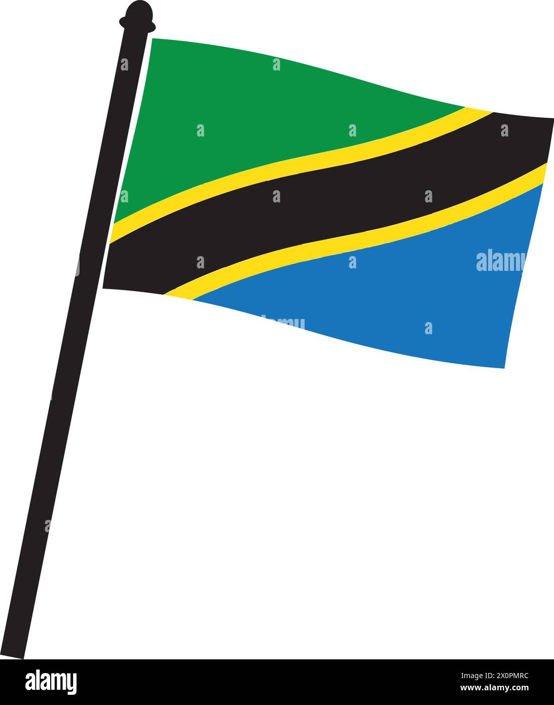 Tanzania state flag icon vector illustration symbol design Stock Vector