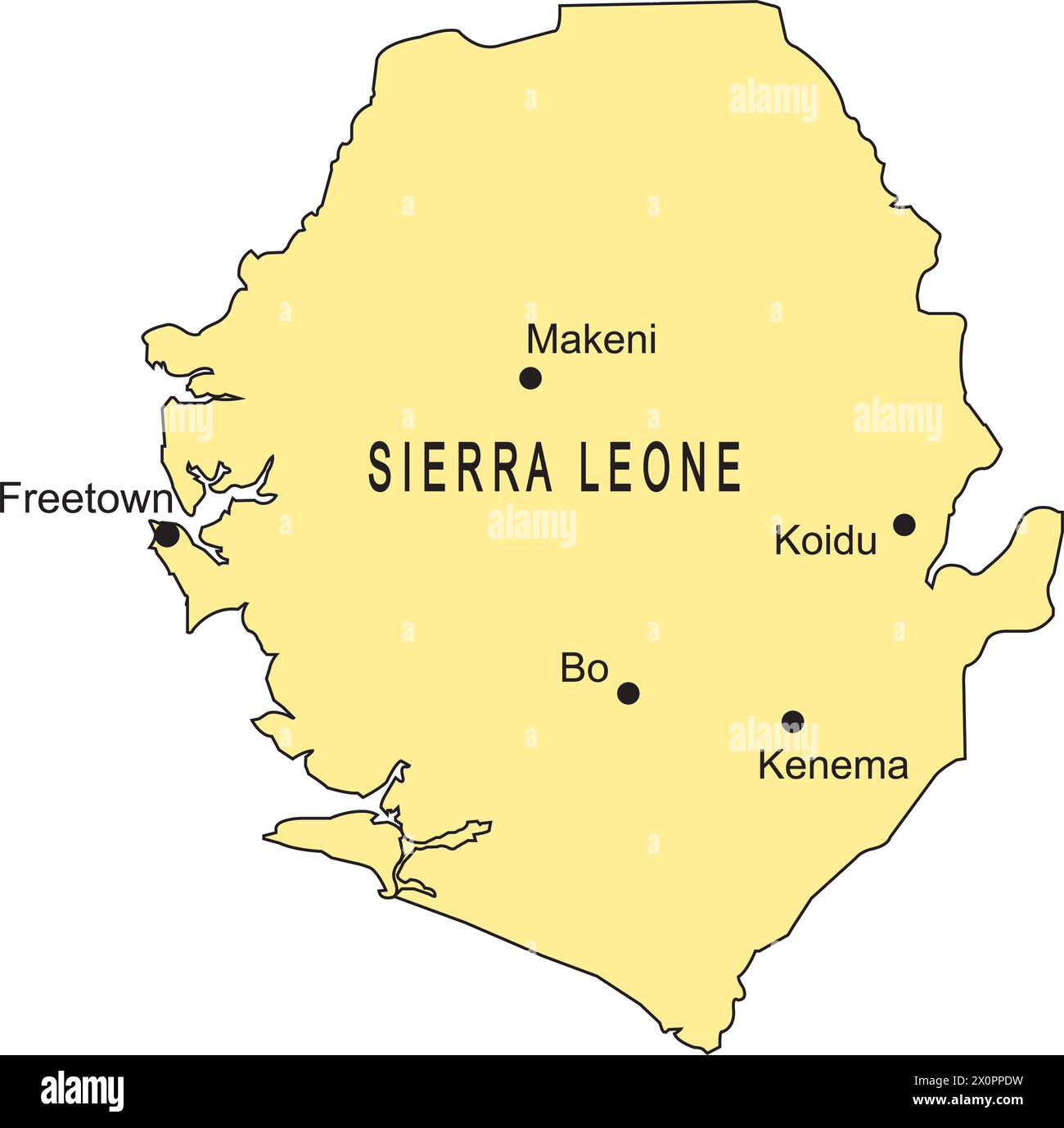 Sierra leonne map vector illustration design Stock Vector