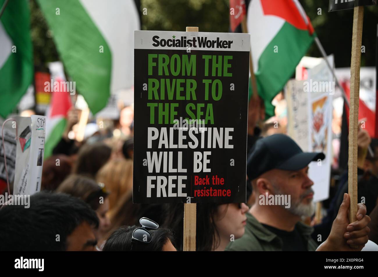 Russell square, London, UK. 13th Apr, 2024. Thousands march to stop arming Israel and stop the Genocide in Gaza. We will not be silent stop bombing Palestine in London, UK. Credit: See Li/Picture Capital/Alamy Live News Stock Photo