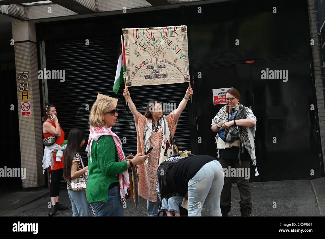 Russell square, London, UK. 13th Apr, 2024. Thousands march to stop arming Israel and stop the Genocide in Gaza. We will not be silent stop bombing Palestine in London, UK. Credit: See Li/Picture Capital/Alamy Live News Stock Photo