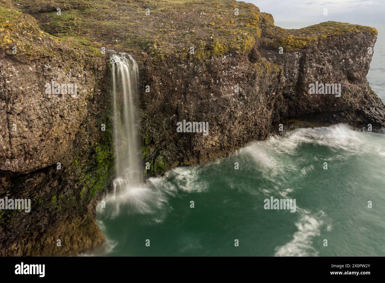 Crawton Waterfalll near Stonehaven in Aberdeenshire, Scotland Stock Photo