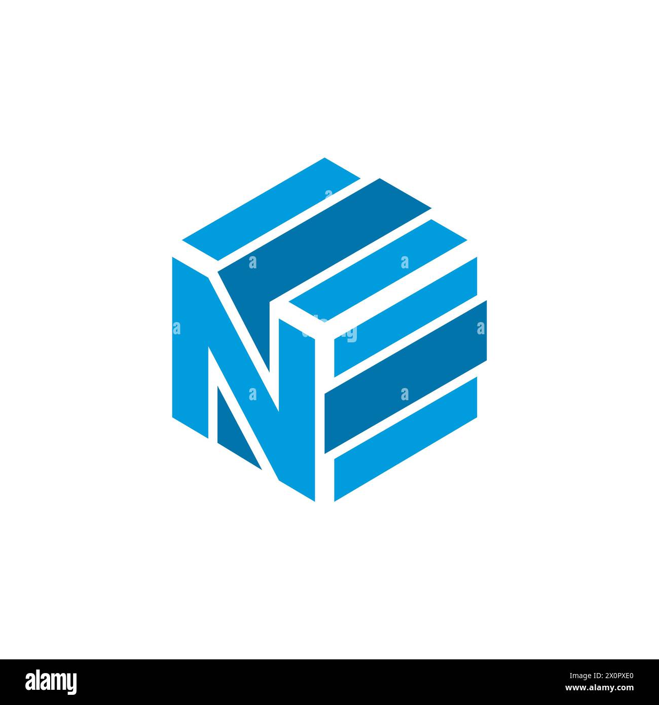 Initial letter N Self storage logo design template. Safe storage garage vector illustration Stock Vector
